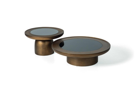 Modern Wood Coffee tables Round 2x Coffee tables Furniture Design Living room 2pcs