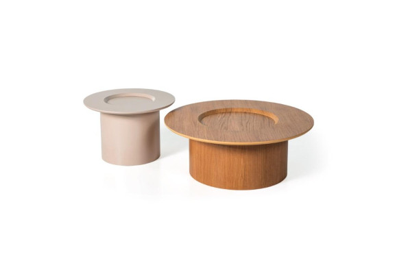 Set of 2x coffee tables luxurious side table designer living room table round tables