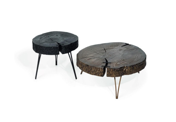 Modern Wood Luxury Round 2x Coffee tables Furniture Design Living room 2pcs