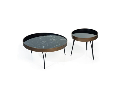 Designer Coffee table Modern Set Luxury 2x Tables Round Side tables 2pcs