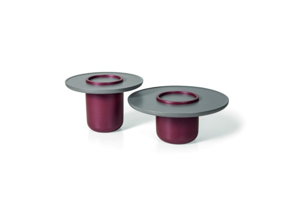 Living room 2x Coffee table Table Luxury Design Furniture violet Tables 2 pieces