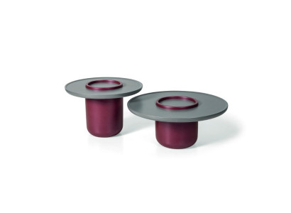 Living room 2x Coffee table Table Luxury Design Furniture violet Tables 2 pieces
