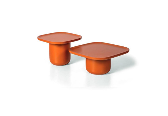 Living room 2x Coffee table Square Luxury Orange Design Furniture Tables