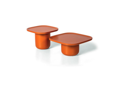 Living room 2x Coffee table Square Luxury Orange Design Furniture Tables