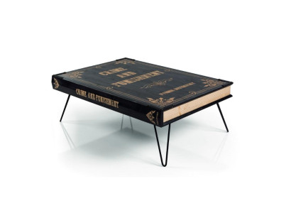 Designer Coffee table Living room Furniture Black Loft Book Luxury Table