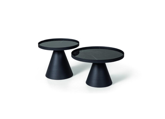 Coffee tables Designer Living room stainless steel Furniture Table Black Set of 2