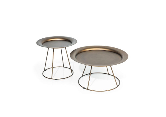 Designer Coffee table Set 2x Living room stainless steel Modern Luxury Furniture