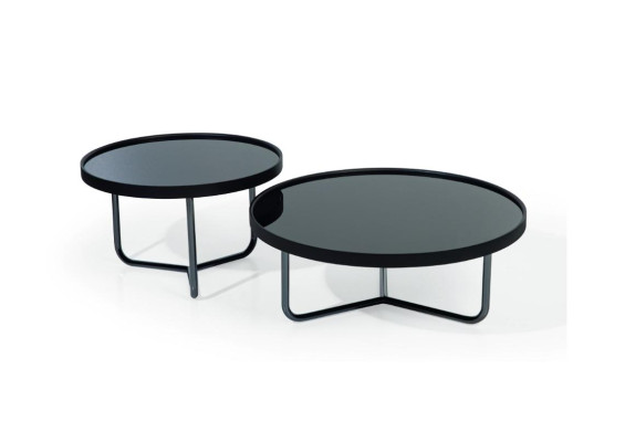 Table Set 2x Coffee table Side table Designer Living room table Tables