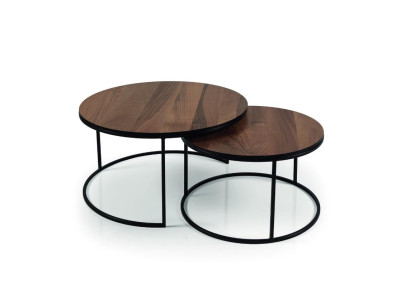 Designer Coffee table Set 2x Living room stainless steel Wood Modern Luxury Table