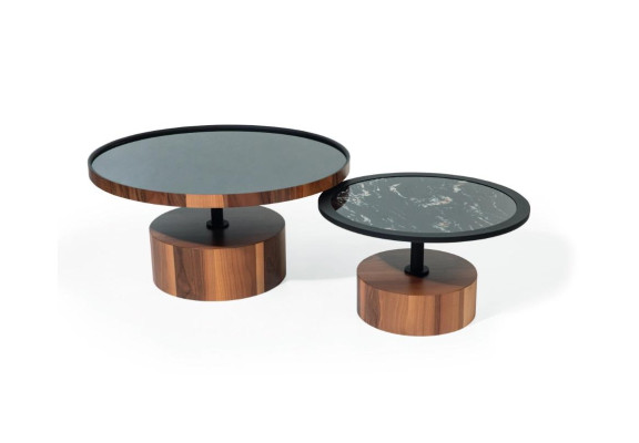 Luxury Coffee Tables Table Glass Tables Brown Design Furniture Set Double Set