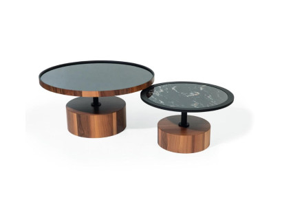 Luxury Coffee Tables Table Glass Tables Brown Design Furniture Set Double Set