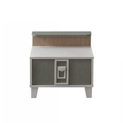 Bedside table Nachtkosolen Consoles Wood Childrens room Modern Gray Girls