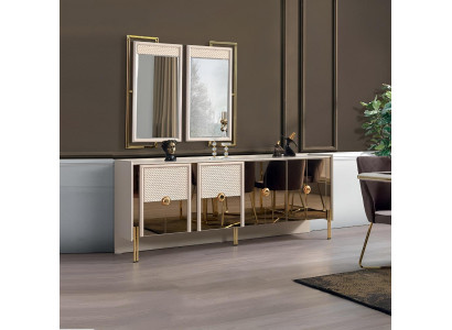 Dining room Furniture Sideboard with Mirror Luxury Wood new Design Modern