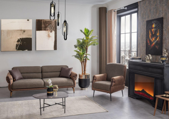 Sofa Two-seater Upholstered furniture Living room Textile Furniture Upholstered furniture Furnishings