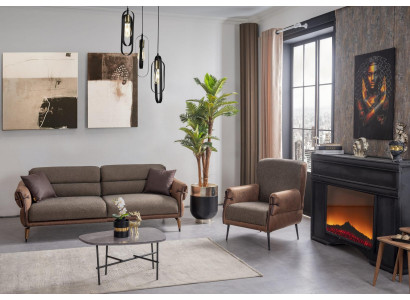 Sofa Two-seater Upholstered furniture Living room Textile Furniture Upholstered furniture Furnishings