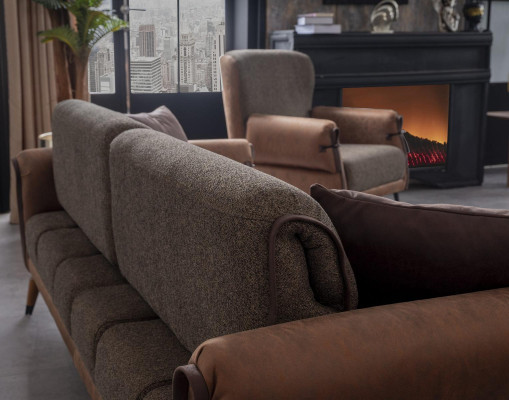 Sofa Two-seater Upholstered furniture Living room Textile Furniture Upholstered furniture Furnishings