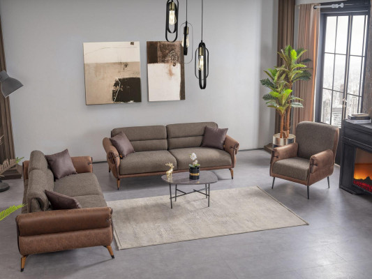 Upholstered furniture Textile Living room Set 3-piece Sofa Two-seater Armchair new Furnishings