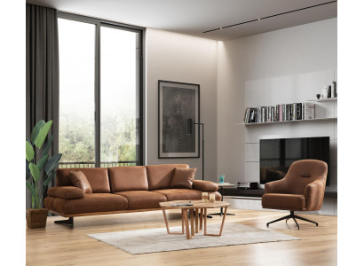 Living room set 2-piece modern four-seater sofa couch luxury armchair sofa set