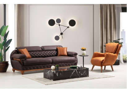 Modern Complete Living room Set Armchair Sofa Couch Upholstery Seater Three Seater
