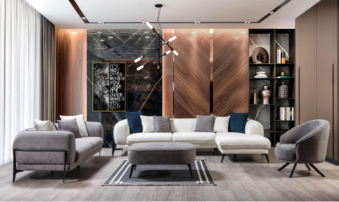 Living room set 3-piece sofa L-shape sofa couch three-seater upholstered sofas armchair new