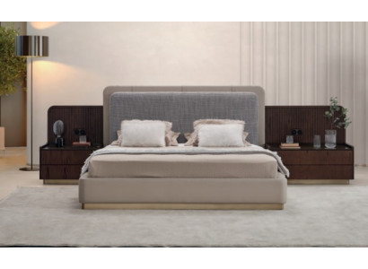 Bedroom Set Luxury Complete's Bed +2x Bedside tables 3-piece Modern Set