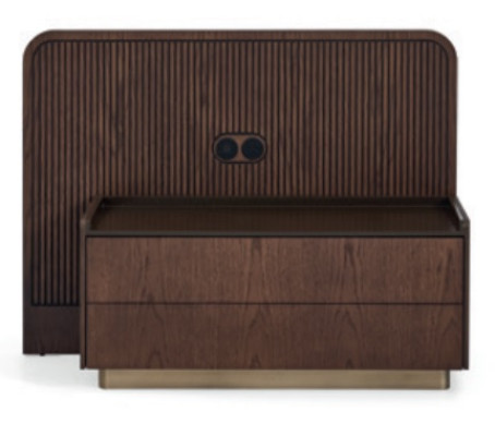 Bedroom Set Luxury Complete's Bed +2x Bedside tables 3-piece Modern Set