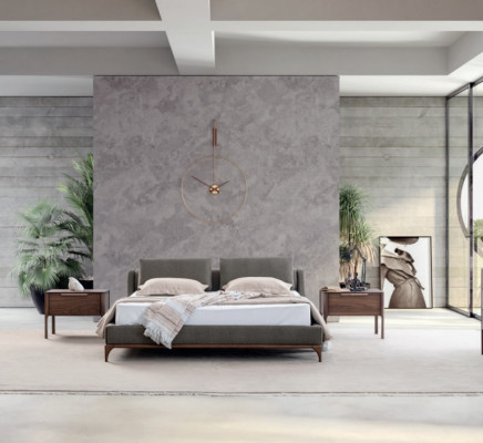Modern design bedroom set 3 pieces bed 2x bedside table 180x200