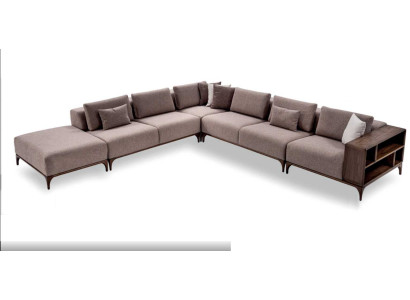 Living room Corner sofa L-shape Wood Modern Luxury Design Corner suite Corner sofa