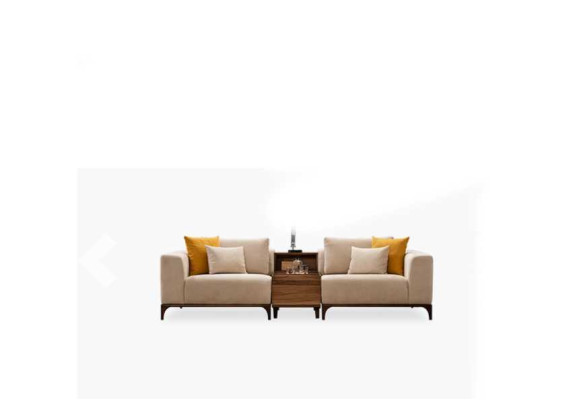 Luxury Living room Sofa Modern Design Wood with Textiles Two-seater