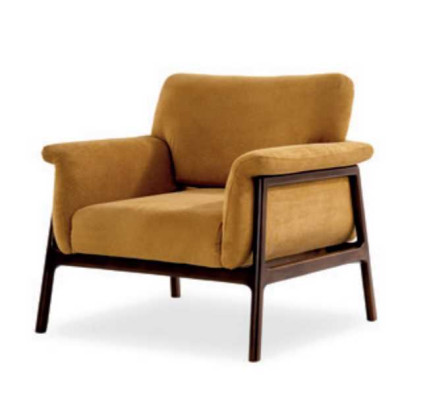 Armchair for Living Room Luxury Modern Design Hoz with Textile Lounge Club