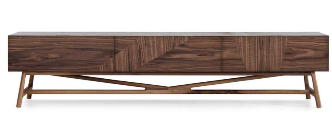 Living room TV lowboard with 2x Wall shelf Luxury Design Sideboarad Wall unit