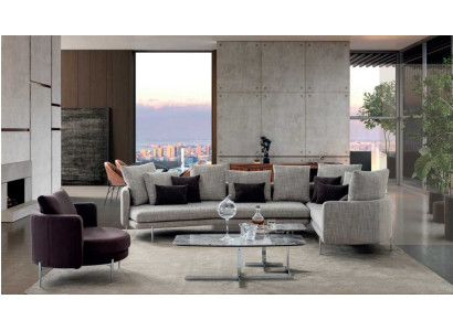 Living room Set 4+3+1 Seater modern 3-piece sofa set seat cushion furniture