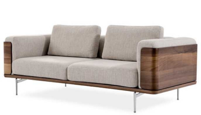 Luxury Sofa Gray Color Living room Upholstery Textile 5 Seater Couch Five Seater