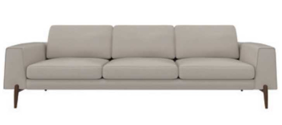 Luxury Sofa Gray Color Living room Upholstery Textile Three Seater Couch Couches