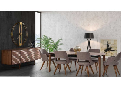 Dining room modern set sideboard 6x chair with dining table luxury design set