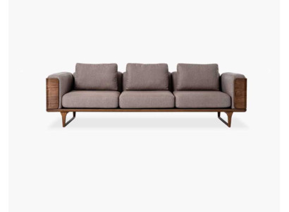 Luxury Living room Sofa Modern Design Wood with Textiles 270cm Big Sofas