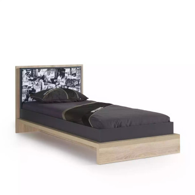 Childrens bed Children's furniture Suite Childrens room Bed Wood Gray Set 7 pieces
