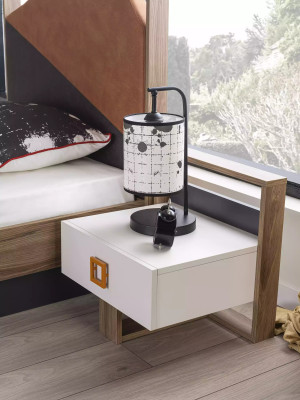Children's furniture suite Children's bed Children's room bed wood gray set 4 pieces
