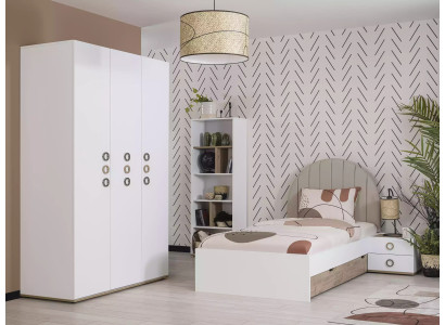 Design Childrens room Complete Bed Children's Furniture Wood White Set 4pcs new