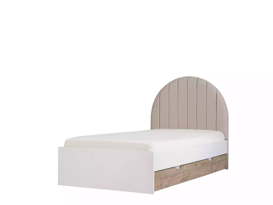 Childrens room Youth Bed Suite Bedside table Bed Wood White Set 3pcs