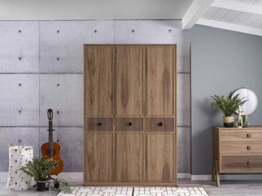 Wardrobe Wardrobe Wooden Cabinet Bedroom Furniture Wood Brown new