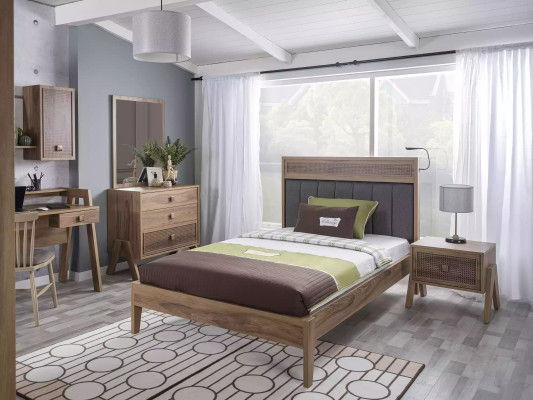 Beds Bed Frame Children's Furniture Bed Wood Brown Youth Bed Classic