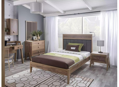 Kinderfurniture Komplete Childrens bed Childrens room Bed Wood Brown Set 4pcs