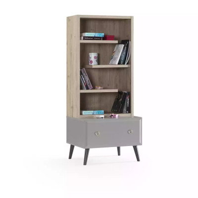 Complete youth bed children's furniture children's room bed wood gray set 5 pieces