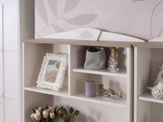 Computer desk Desk Children's Desk Wood Bookshelf White