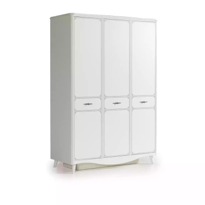 Wooden Cabinet Luxury Wardrobe Wardrobe Furniture Wood White 3 Door Design