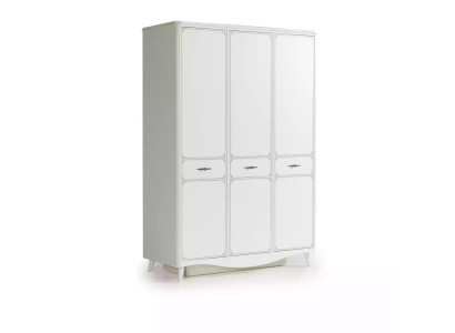 Wooden Cabinet Luxury Wardrobe Wardrobe Furniture Wood White 3 Door Design