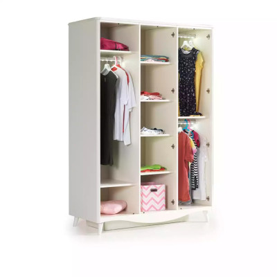 Wooden Cabinet Luxury Wardrobe Wardrobe Furniture Wood White 3 Door Design
