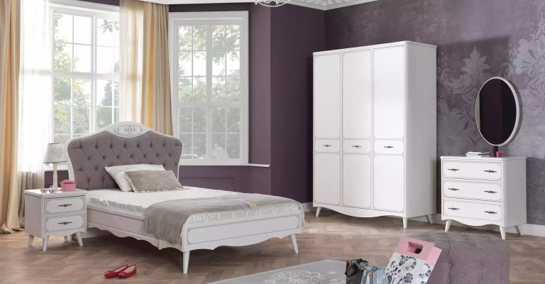 Wooden Cabinet Luxury Wardrobe Wardrobe Furniture Wood White 3 Door Design