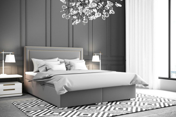 Modern Bed Upholstery Design Luxury Double Furniture Bedroom Box Spring Bed Furniture